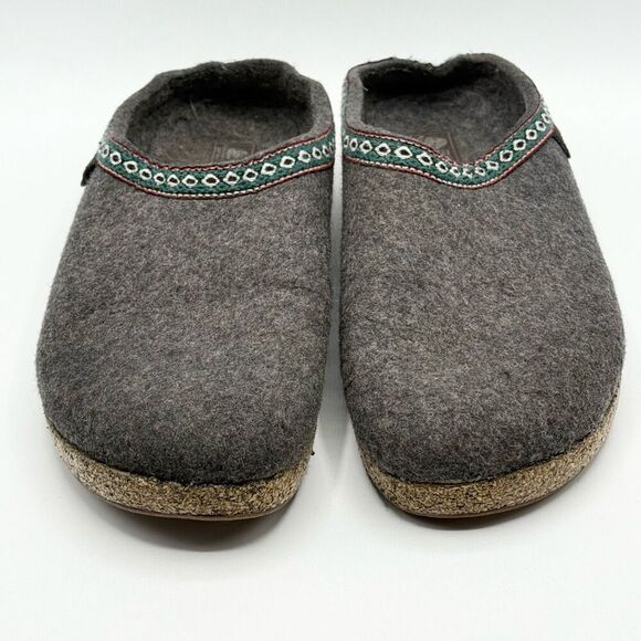 Haflinger Unisex Grizzly Classic Wool Clogs / Gray - Men’s EU 45 - Picture 1 of 12